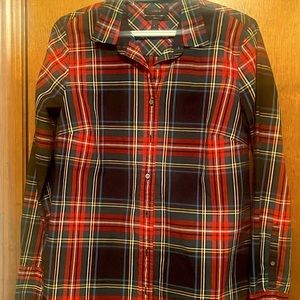 J Crew button up tartan plaid shirt